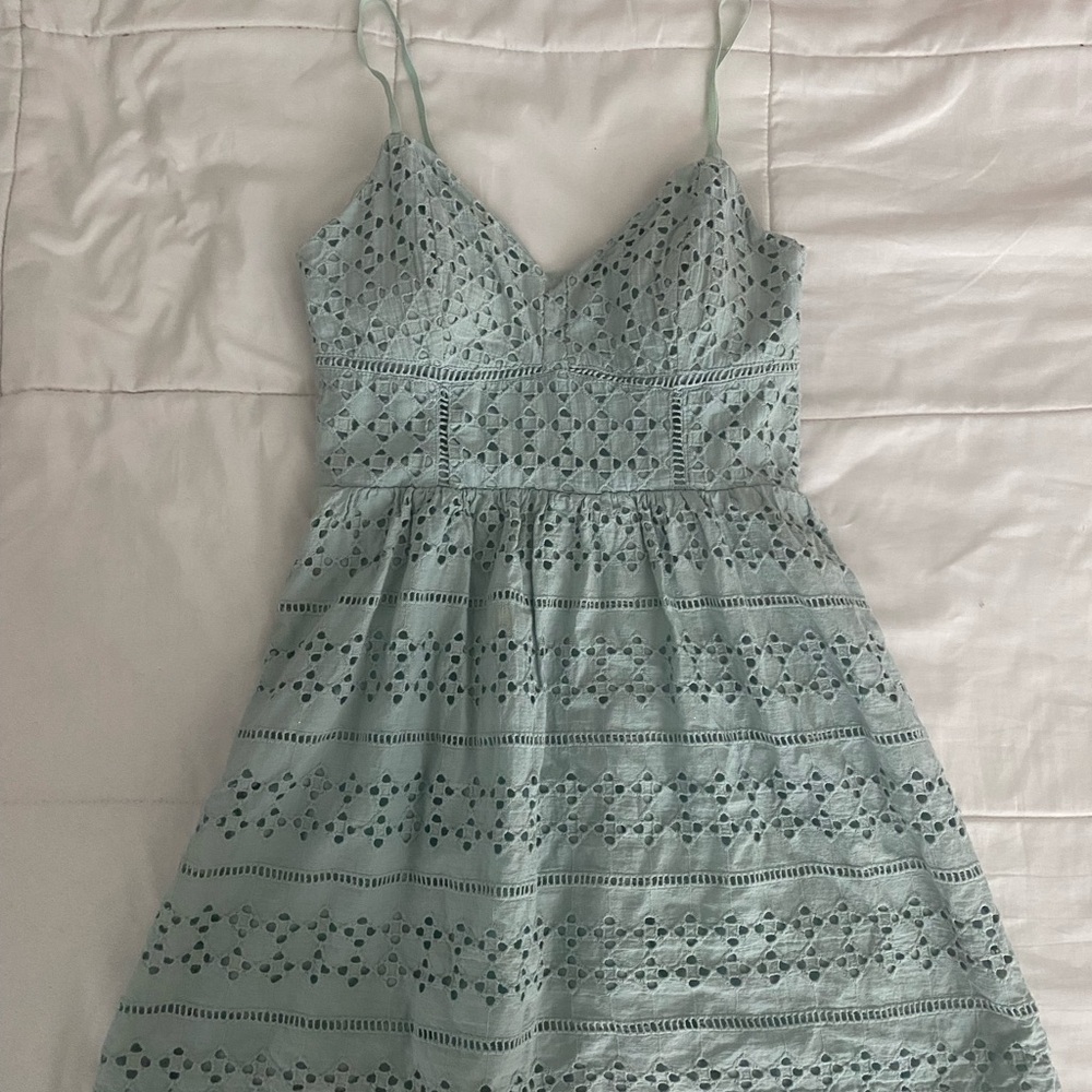 Society Green Sleeveless Spaghetti Strap Mini Sundress